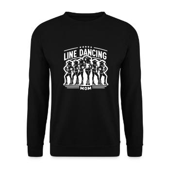 Mama tanzt Line Dance Line Dancing Mom - Unisex Sweatshirt - black - Front - Alina (178cm) & Michal (187cm)