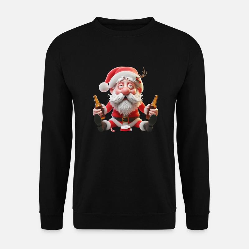 Père Noël ivre 1 - Sweat-shirt Unisexe - noir