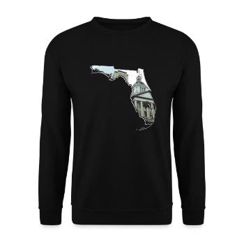 Florida State Capitol in Florida Landkarte - Unisex Pullover - Schwarz - Vorne - Alina (178cm) & Michal (187cm)