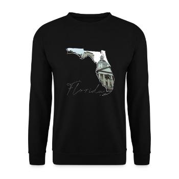 Florida State Capitol in der Florida Landkarte FL - Unisex Pullover - Schwarz - Vorne - Alina (178cm) & Michal (187cm)