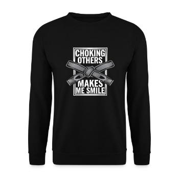 Fun and precision in Jiu Jitsu - Unisex Sweatshirt - black - Front - Alina (178cm) & Michal (187cm)