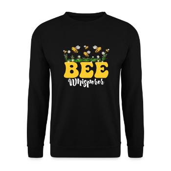 Bee Whisperer Beekeeping Beekeeper - Unisex Sweatshirt - black - Front - Alina (178cm) & Michal (187cm)