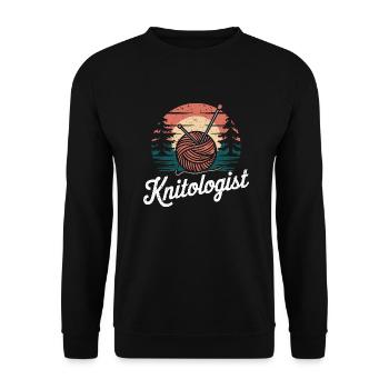 Passion pour le tricot - Sweat-shirt Unisexe - noir - Devant - Alina (178cm) & Michal (187cm)