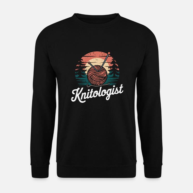 Leidenschaft für Strickkunst - Unisex Pullover - Schwarz