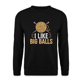 Zweideutiger Spaß für kreative Frauen - Unisex Pullover - Schwarz - Vorne - Alina (178cm) & Michal (187cm)