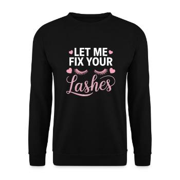 Précision pour des cils parfaits - Sweat-shirt Unisexe - noir - Devant - Alina (178cm) & Michal (187cm)
