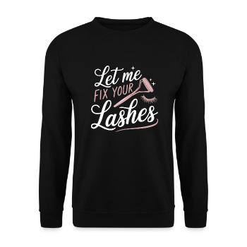 Précision pour des cils parfaits - Sweat-shirt Unisexe - noir - Devant - Alina (178cm) & Michal (187cm)
