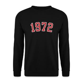 Sport year of birth 1972 - Unisex Sweatshirt - black - Front - Alina (178cm) & Michal (187cm)
