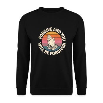 Forgive And You Will Be Forgiven 18 - Unisex Pullover - Schwarz - Vorne - Alina (178cm) & Michal (187cm)