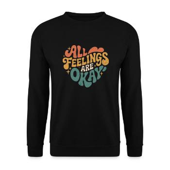 A Saying for Mental Health Awareness - Unisex Sweatshirt - black - Front - Alina (178cm) & Michal (187cm)