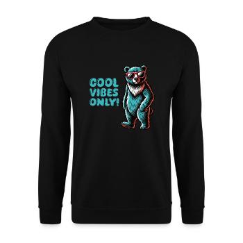 bear cool - Unisex Sweatshirt - black - Front - Alina (178cm) & Michal (187cm)