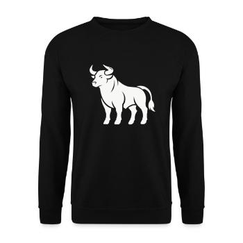 bull - Unisex Sweatshirt - black - Front - Alina (178cm) & Michal (187cm)