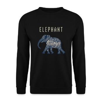 Elephant - Unisex Pullover - Schwarz - Vorne - Alina (178cm) & Michal (187cm)