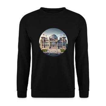 Reichstagsgebäude - Unisex Sweatshirt - black - Front - Alina (178cm) & Michal (187cm)