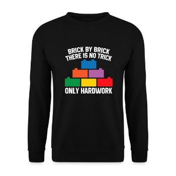 Brick Builder Brick Building Master Builder - Unisex Sweatshirt - black - Front - Alina (178cm) & Michal (187cm)