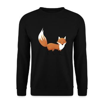 Smiling fox illustration - art of a cunning animal - Unisex Sweatshirt - black - Front - Alina (178cm) & Michal (187cm)
