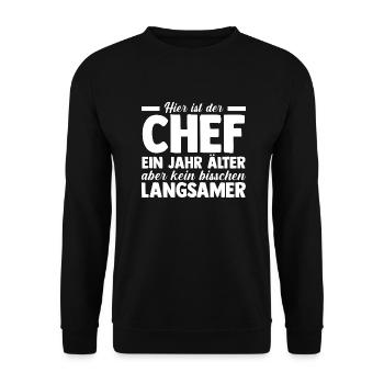 , Group Leader, Team Leader, Supervisor - Unisex Sweatshirt - black - Front - Alina (178cm) & Michal (187cm)