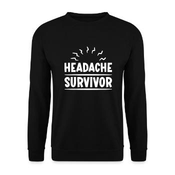 Headache Survivor 2 - Unisex Pullover - Schwarz - Vorne - Alina (178cm) & Michal (187cm)