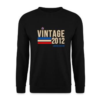 Vintage 2012 limited edition - Sweat-shirt Unisexe - noir - Devant - Alina (178cm) & Michal (187cm)