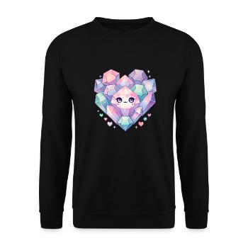 Crystals - Unisex Sweatshirt - black - Front - Alina (178cm) & Michal (187cm)