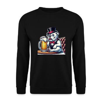 Mr. President – Best Beer Ever! - Unisex Sweatshirt - black - Front - Alina (178cm) & Michal (187cm)