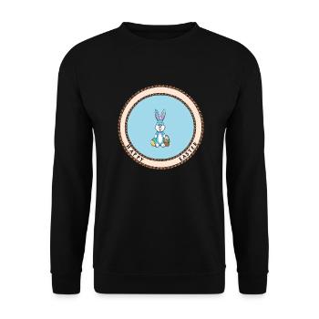 Happy Easter - Unisex Sweatshirt - black - Front - Alina (178cm) & Michal (187cm)