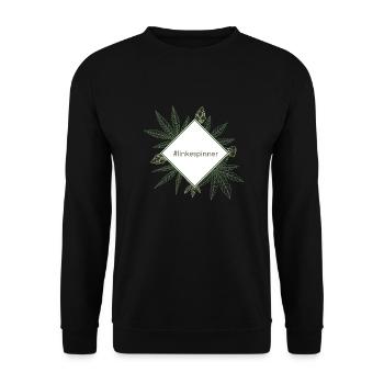 #linkespinner - Unisex Pullover - Schwarz - Vorne - Alina (178cm) & Michal (187cm)