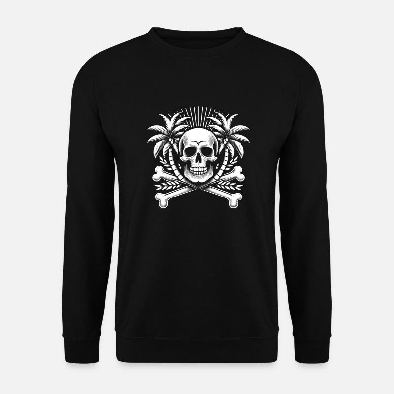 Skull Palm Trees 2 - Unisex Sweatshirt - black