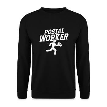 Postal Worker Mailman Mail Carrier - Unisex Sweatshirt - black - Front - Alina (178cm) & Michal (187cm)