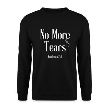 No More Tears – Revelation 21:4 - Unisex Sweatshirt - black - Front - Alina (178cm) & Michal (187cm)