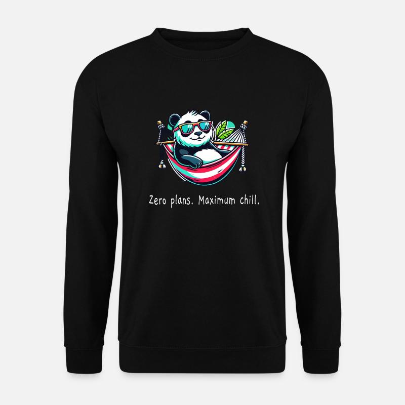 Panda Zero Plans - Unisex Pullover - Schwarz