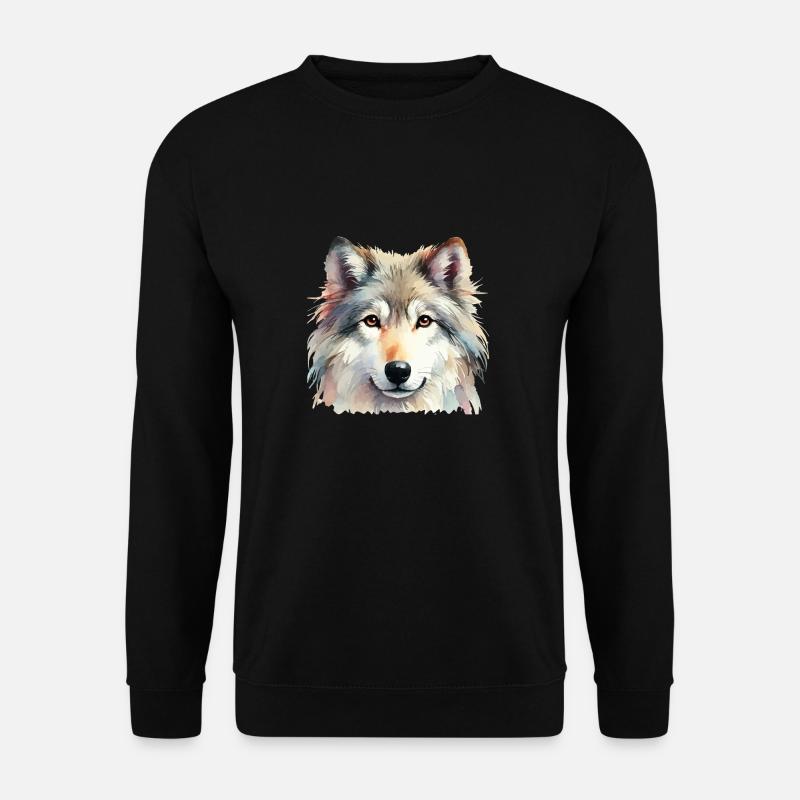 wolf - Unisex Sweatshirt - black