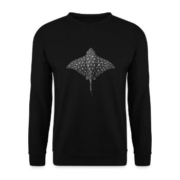 Spotted Eagle Ray - Unisex Sweatshirt - black - Front - Alina (178cm) & Michal (187cm)