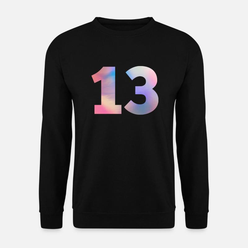 Bunte Zahl 13 - Unisex Pullover - Schwarz