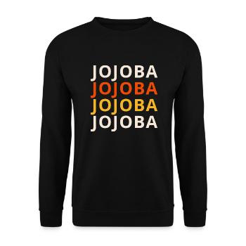 Jojoba Macht Alles Besser - Unisex Pullover - Schwarz - Vorne - Alina (178cm) & Michal (187cm)