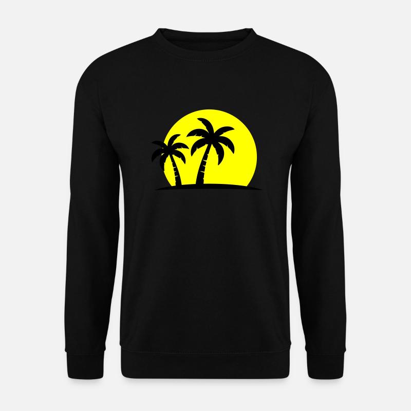 Palm Tree Beach Sunset Holiday - Sweat-shirt Unisexe - noir