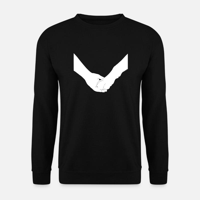 Hand Pfote - Unisex Pullover - Schwarz