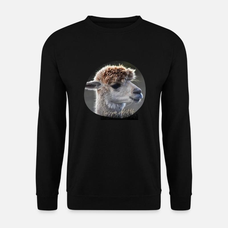Alpaka- Liebe - Unisex Pullover - Schwarz