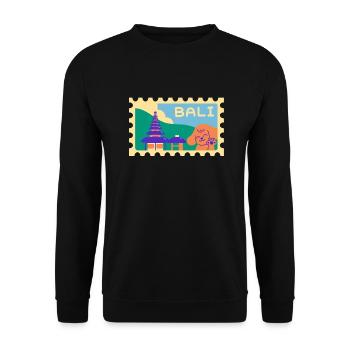 Dessin animé d’INDONET à Bali - Sweat-shirt Unisexe - noir - Devant - Alina (178cm) & Michal (187cm)