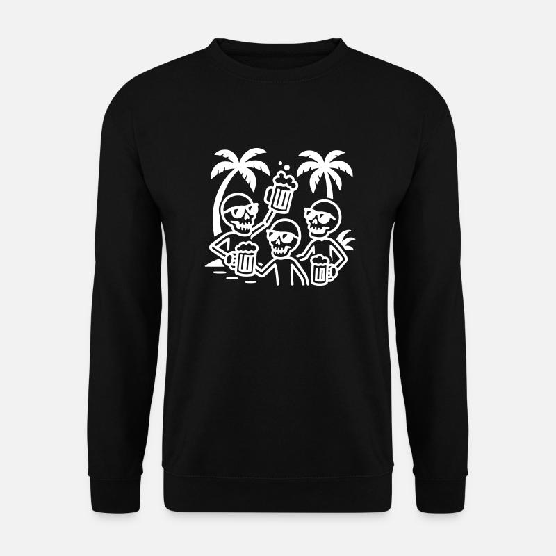 Beach Party Booze Skeleton - Unisex Sweatshirt - black