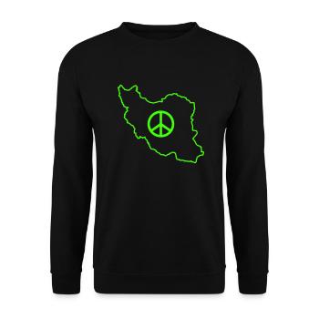 Iran Peace - Unisex Sweatshirt - black - Front - Alina (178cm) & Michal (187cm)