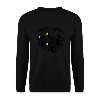 Party Crew Monkey Beer - Unisex Sweatshirt - black - Front - Alina (178cm) & Michal (187cm)