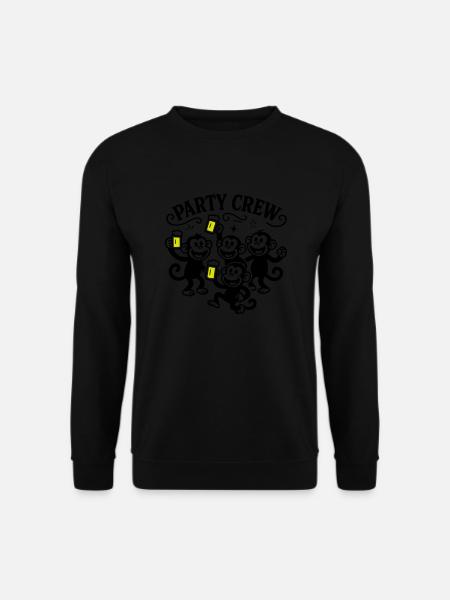 Party Crew Monkey Beer - Unisex Sweatshirt - black