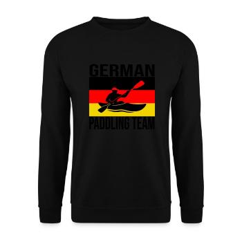 Chemise d’équipage de kayak allemand – Paddle - Sweat-shirt Unisexe - noir - Devant - Alina (178cm) & Michal (187cm)