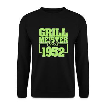 1952 - Unisex Pullover - Schwarz - Vorne - Alina (178cm) & Michal (187cm)
