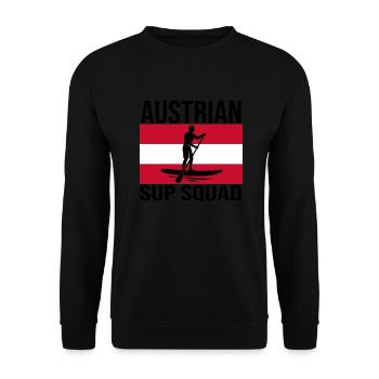 Austrian SUP Crew Paddel-Shirt - Unisex Pullover - Schwarz - Vorne - Alina (178cm) & Michal (187cm)