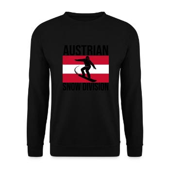 Austrian Snow Division Snowboard Tee - Unisex Pullover - Schwarz - Vorne - Alina (178cm) & Michal (187cm)