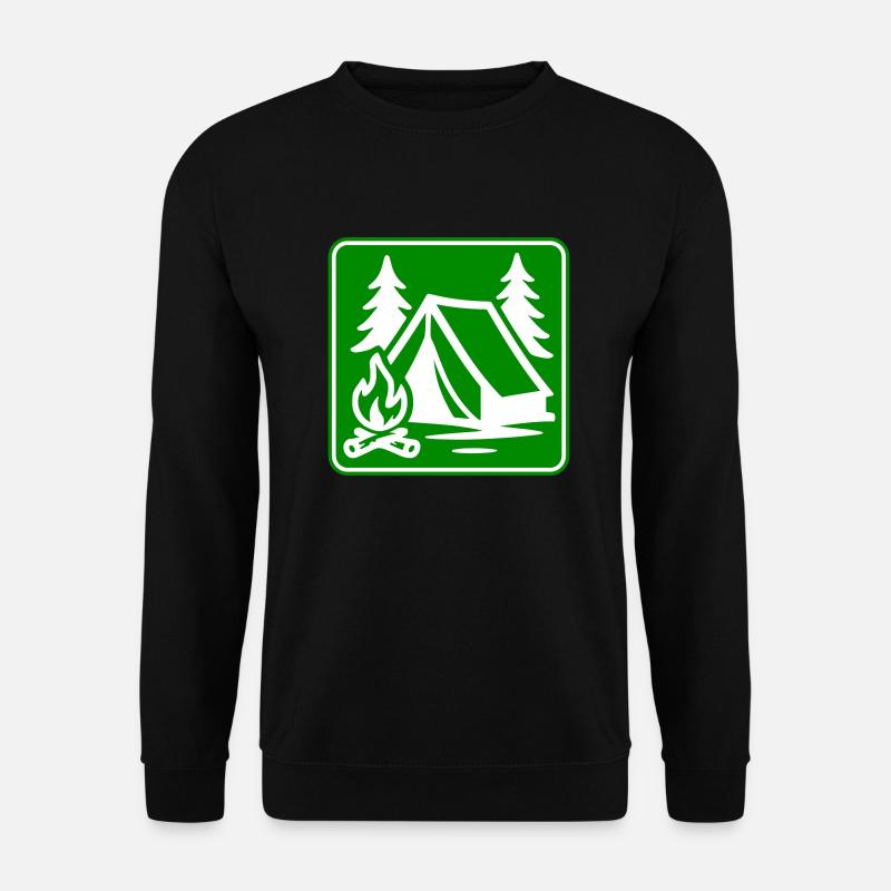 Camping Zelt Symbol - Unisex Pullover - Schwarz
