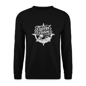 Travel Team Compass - Unisex Sweatshirt - black - Front - Alina (178cm) & Michal (187cm)