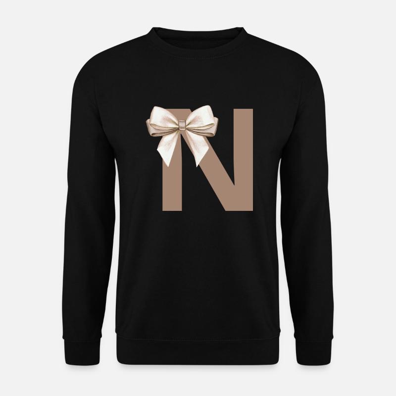 Buchstabe N Knoten - Unisex Pullover - Schwarz